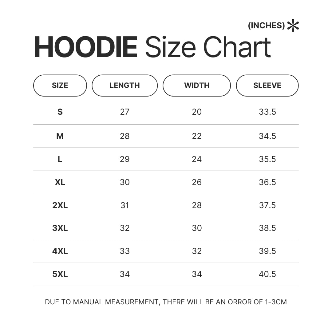 Hoodie Size Chart - Hank Williams III Merch