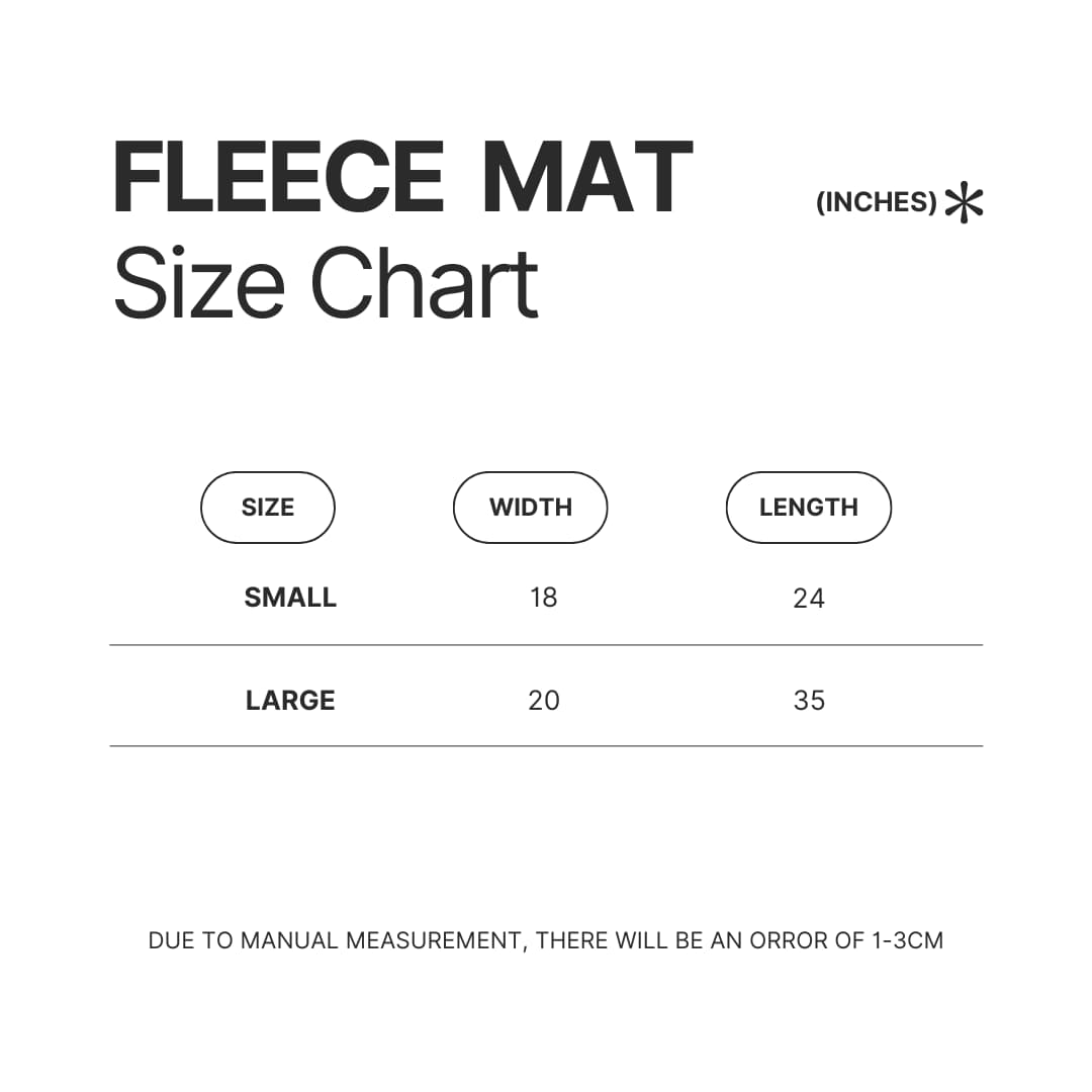 Fleece Mat Size Chart - Hank Williams III Merch