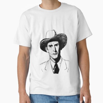 Poor Hank Williams Black Portrait Pen Drawing Transparent T-shirt