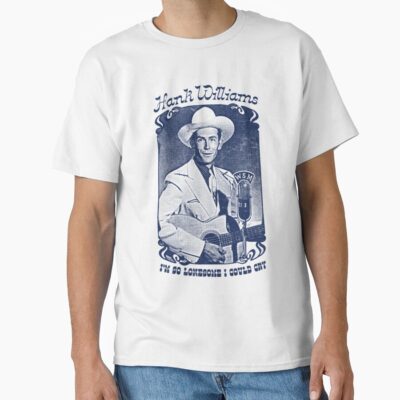 Hank Williams Vintage Faded Style Fan Design T-shirt