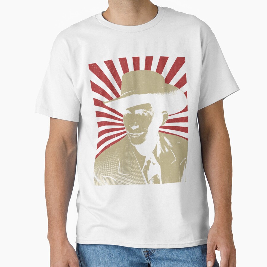 Hank Williams Vintage Style Design Fan Art Design T-shirt - Image 2