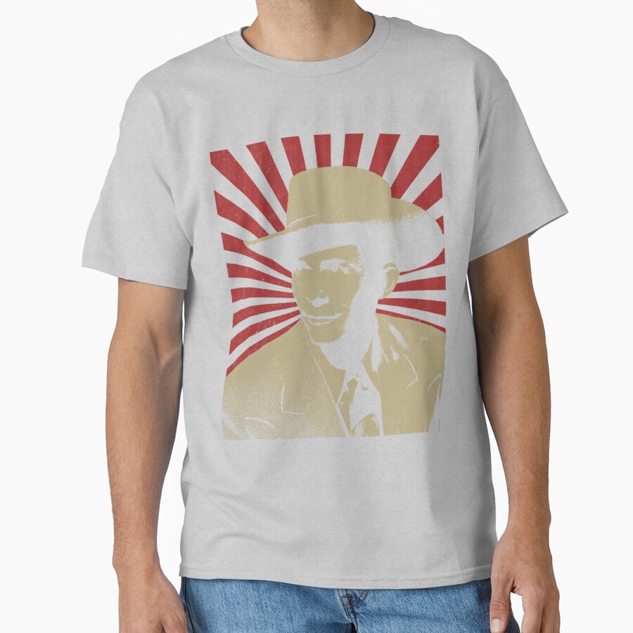 Hank Williams Vintage Style Design Fan Art Design T-shirt - Image 3