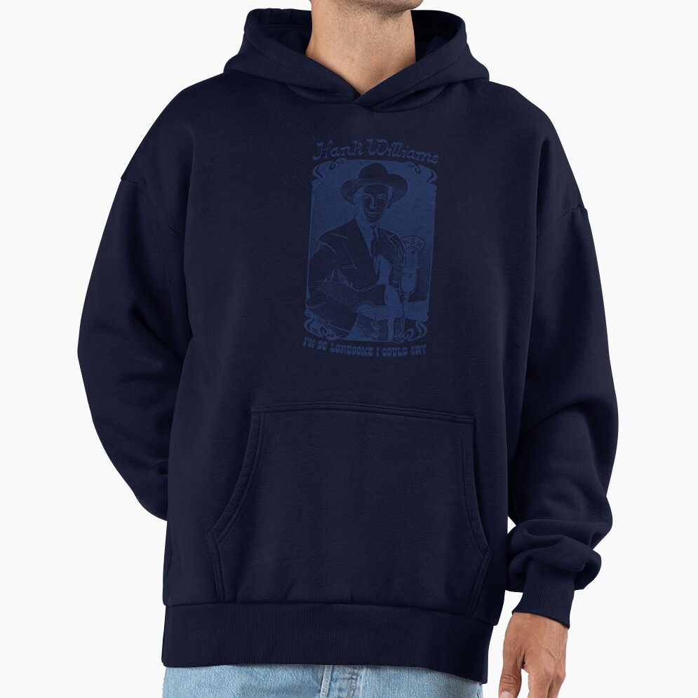Hank Williams Vintage Faded Style Fan Design Hoodie - Image 5