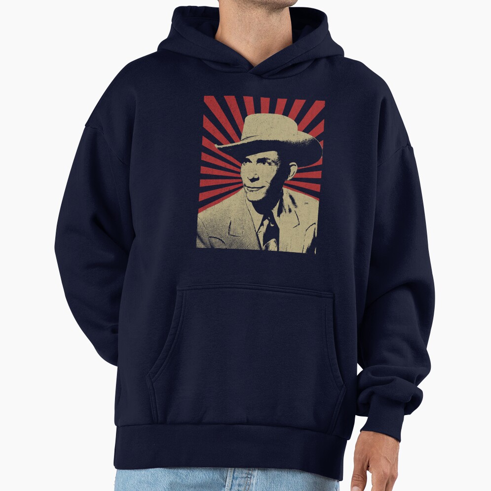 Hank Williams Vintage Style Design Fan Art Design Hoodie - Image 5