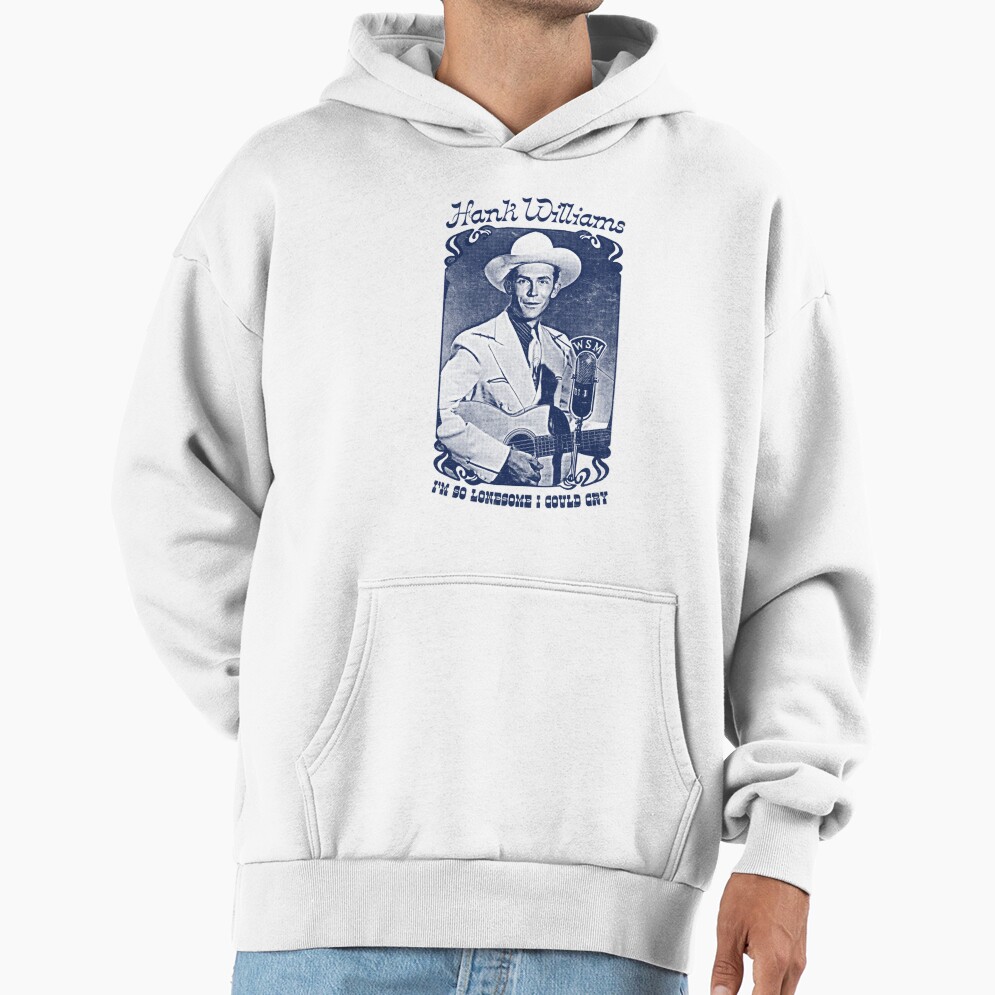 Hank Williams Vintage Faded Style Fan Design Hoodie