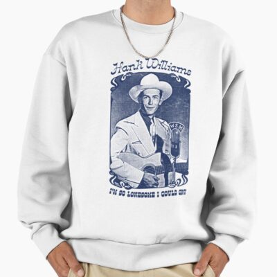 Hank Williams Vintage Faded Style Fan Design Sweatshirt