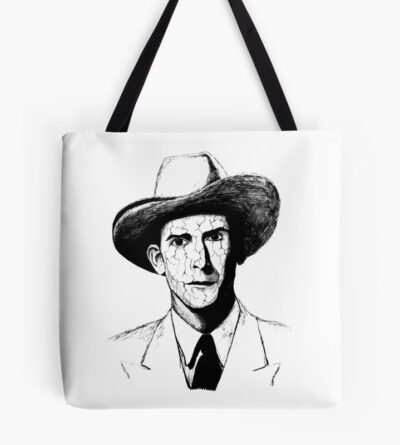 Poor Hank Williams Black Portrait Pen Drawing Transparent Tote Bag