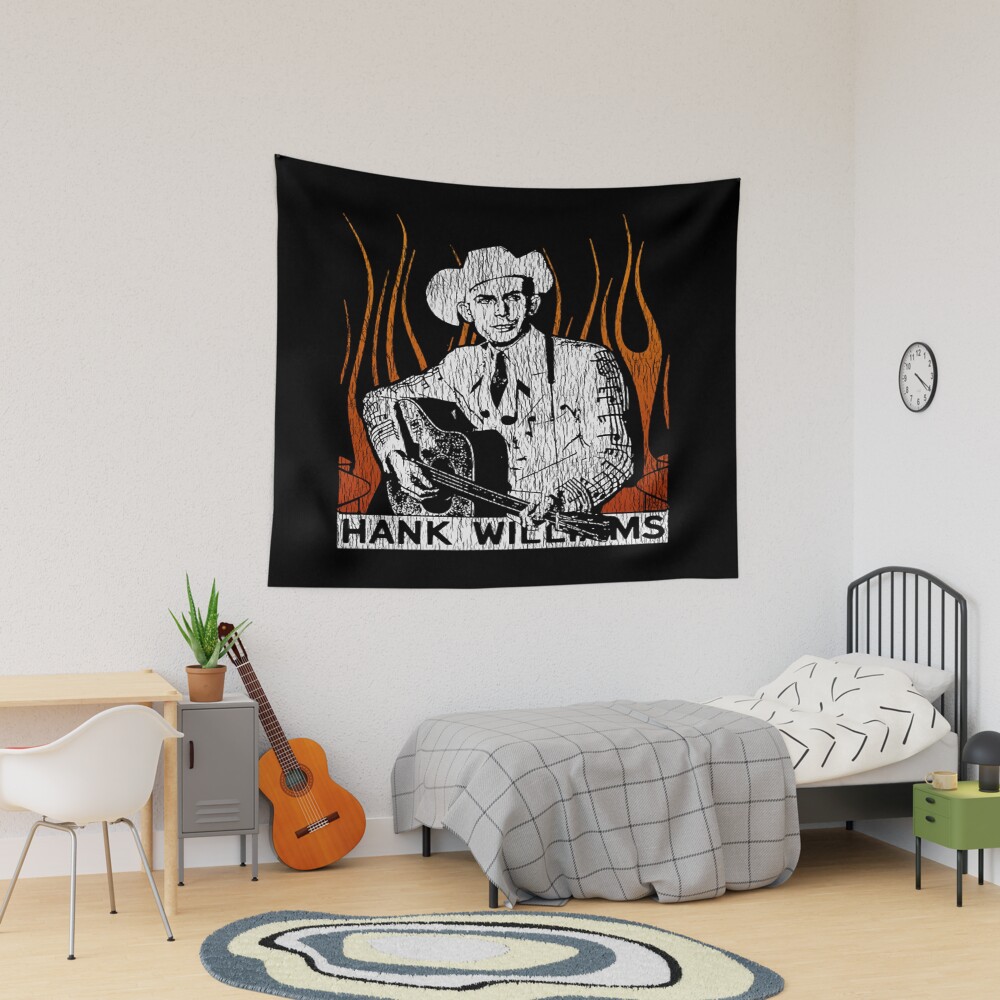 Hank Williams Iii Vintage Colorful Tapestry
