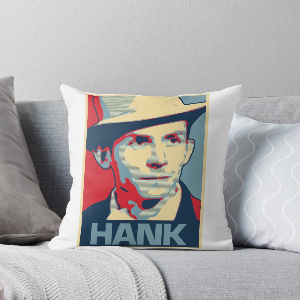Hank Williams Iii Retro Design Throw Pillow