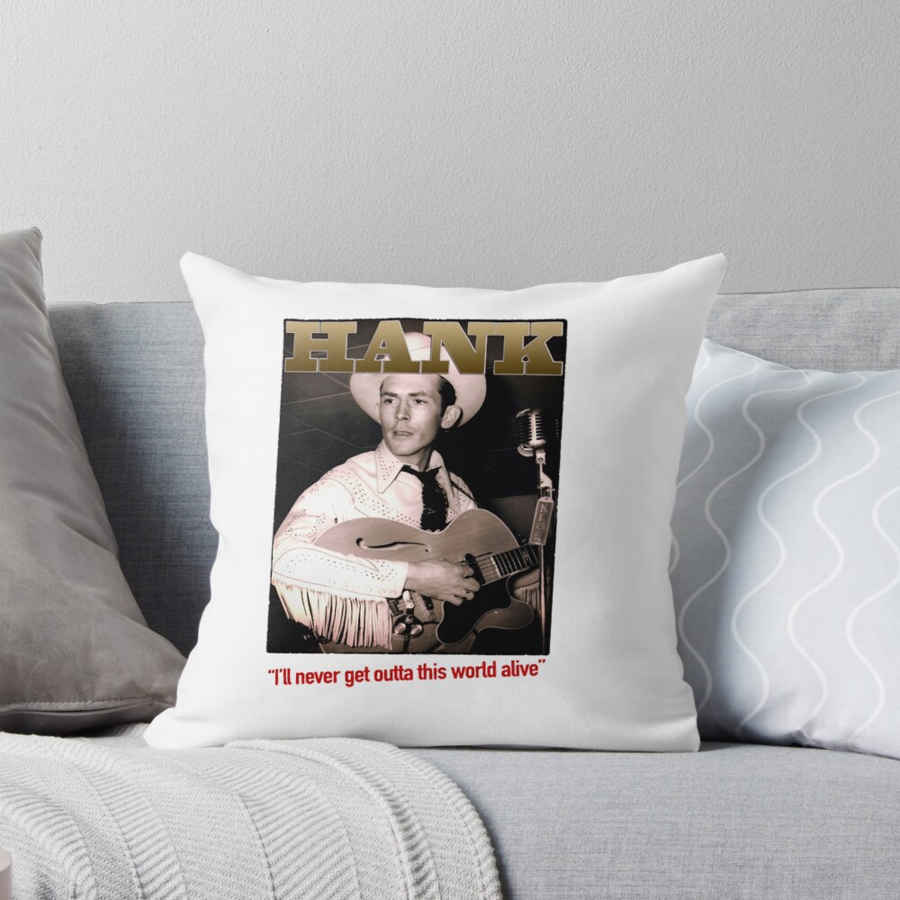 Hank Williams Iii Post Design Throw Pillow